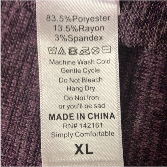 11/28  lularoe purple Joy long vest duster xl fits size 12 to 20 - Picture 7 of 7